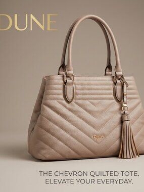 Dune grey beige chevron quilted purse